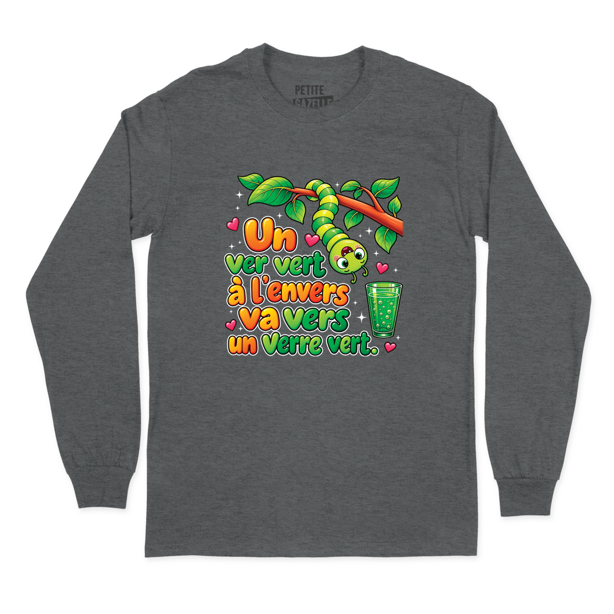 T-SHIRT À MANCHES LONGUES | Un ver vert