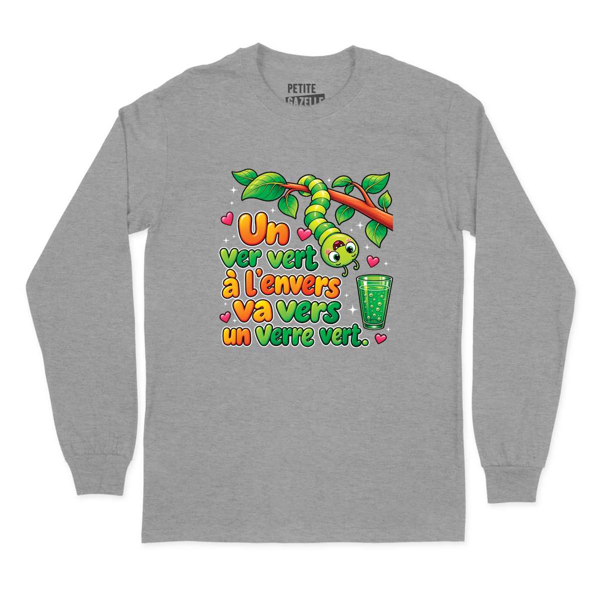 T-SHIRT À MANCHES LONGUES | Un ver vert