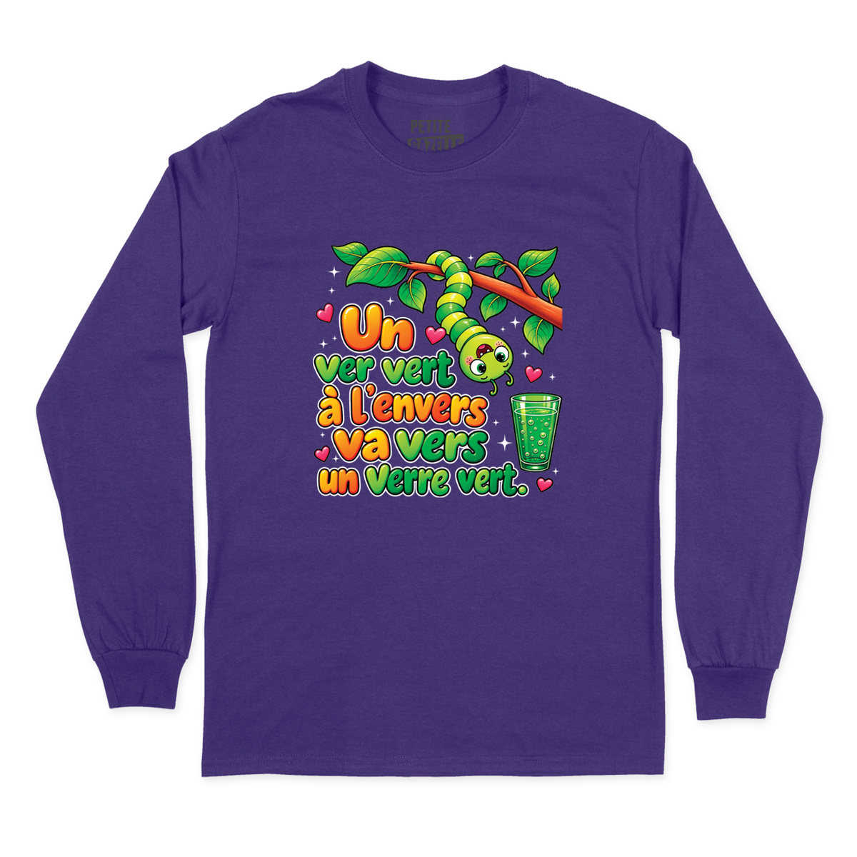 T-SHIRT À MANCHES LONGUES | Un ver vert