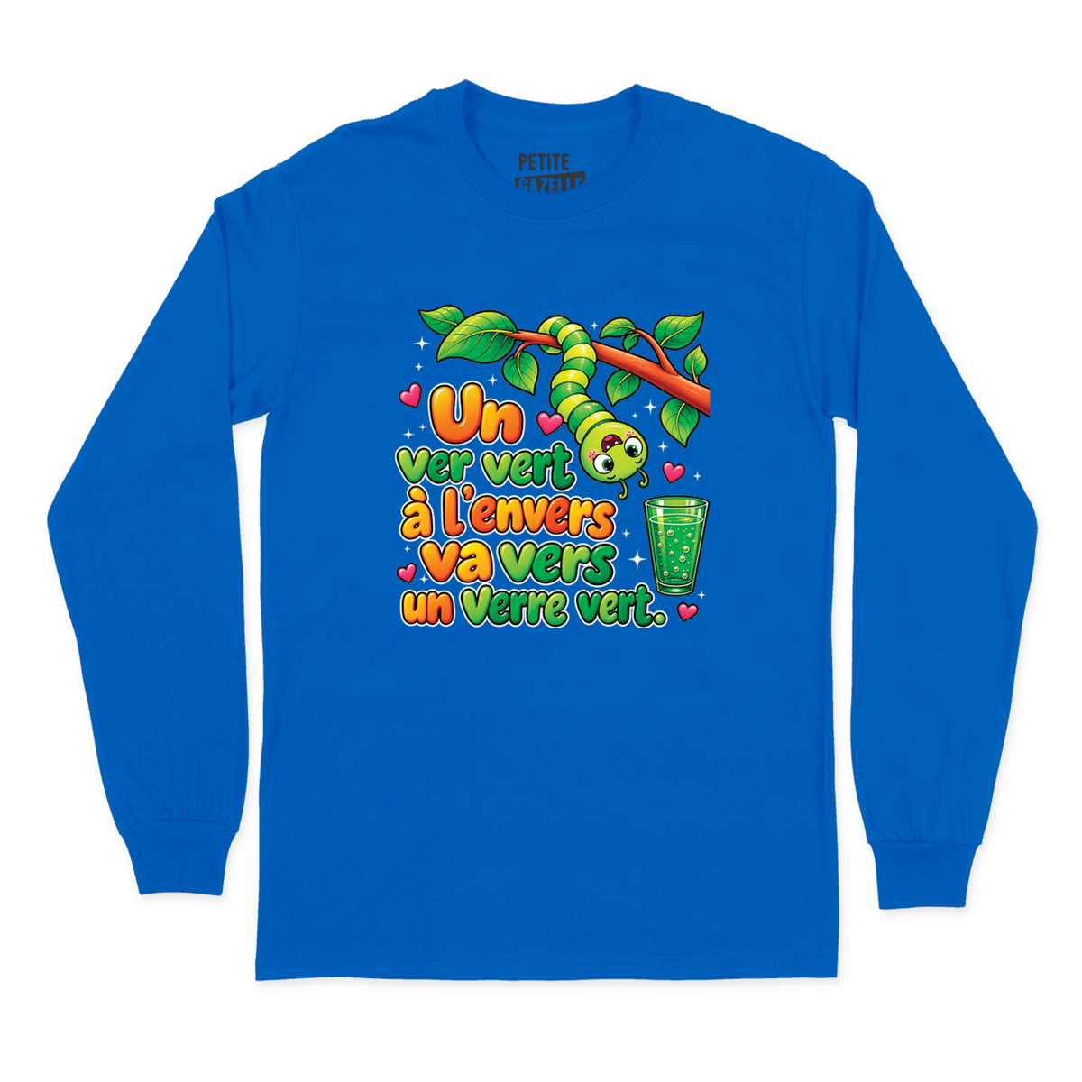 T-SHIRT À MANCHES LONGUES | Un ver vert