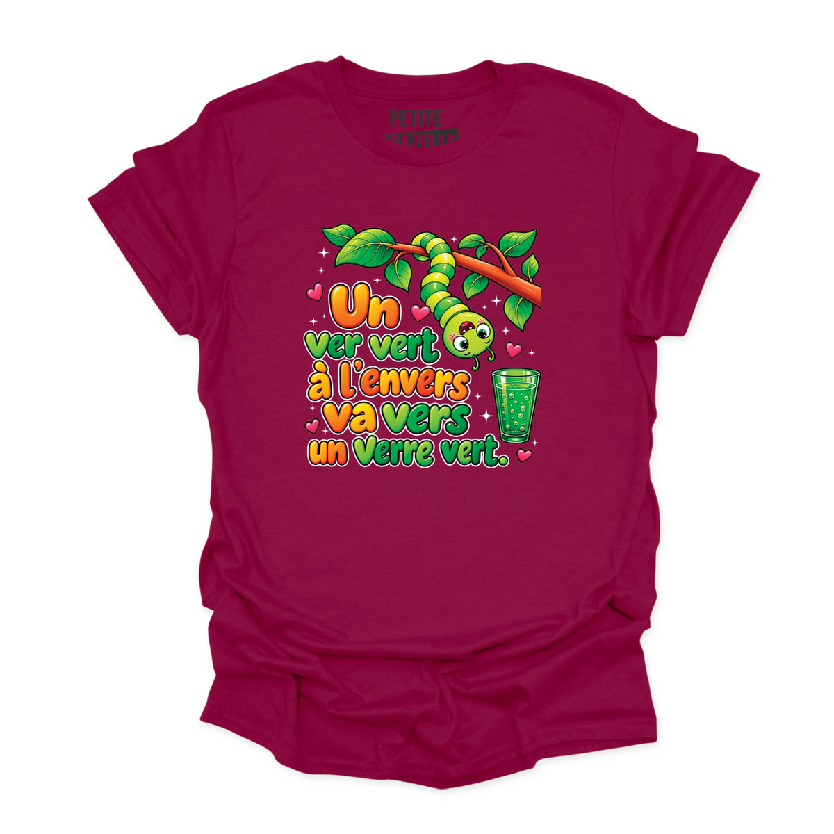 T-SHIRT COL ROND | Un ver vert