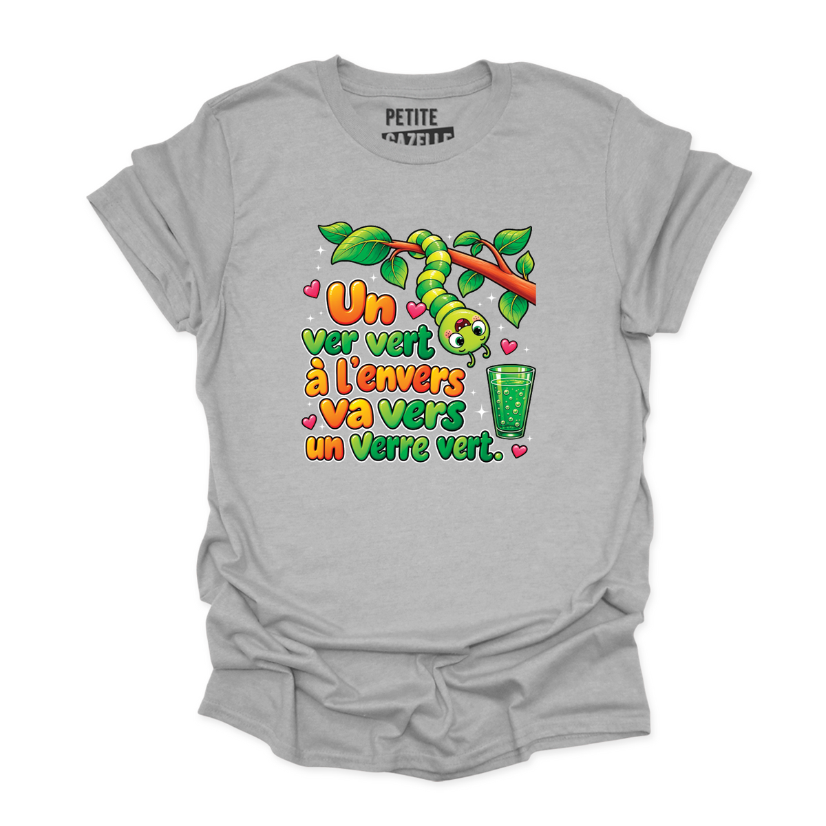T-SHIRT COL ROND | Un ver vert