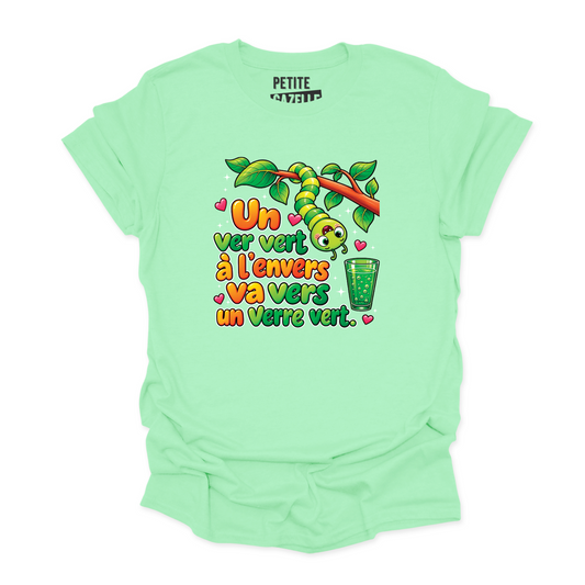 T-SHIRT COL ROND | Un ver vert