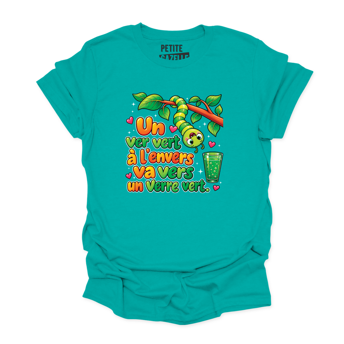 T-SHIRT COL ROND | Un ver vert