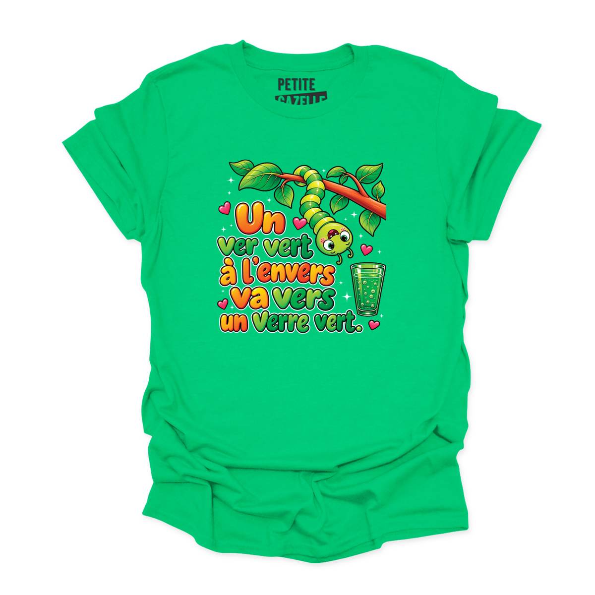 T-SHIRT COL ROND | Un ver vert