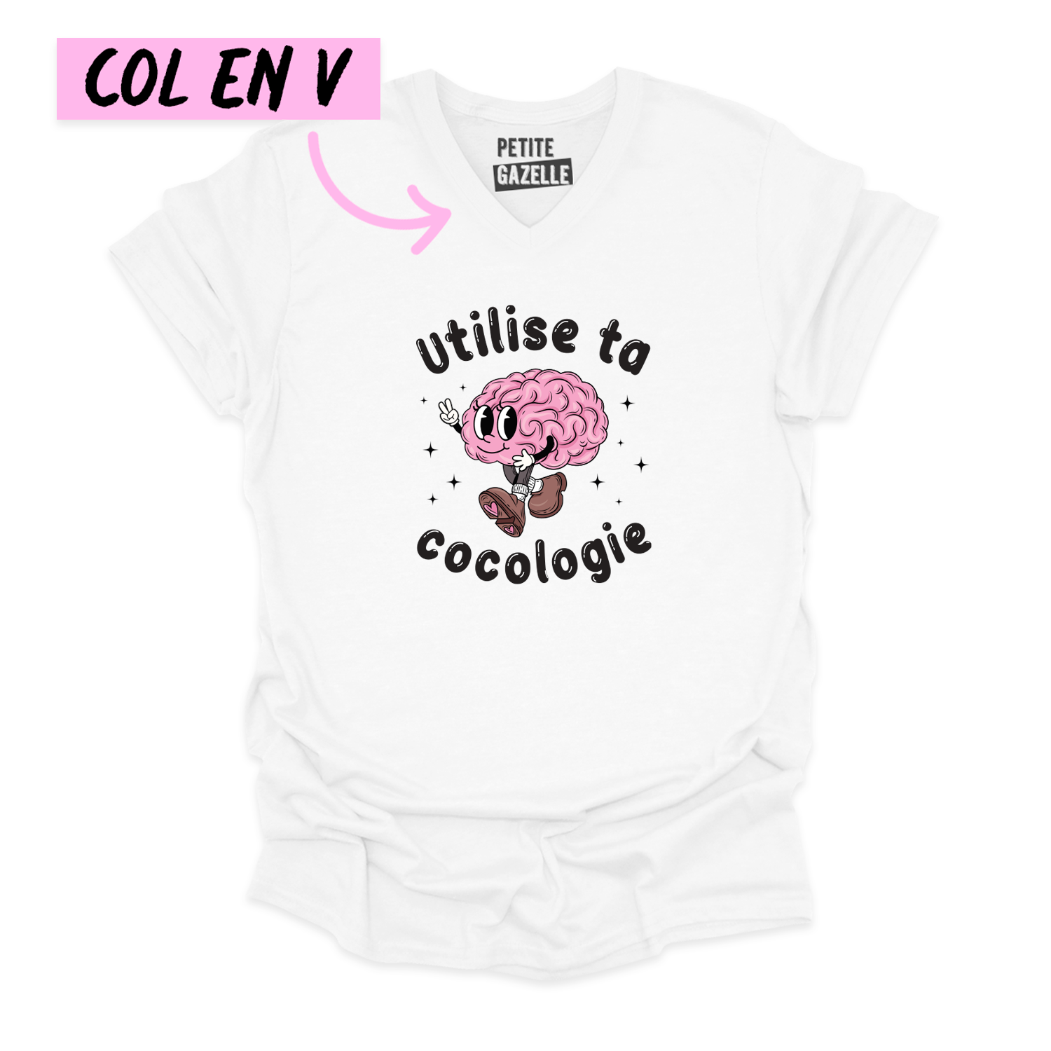 TSHIRT COL en V | Utilise ta cocologie