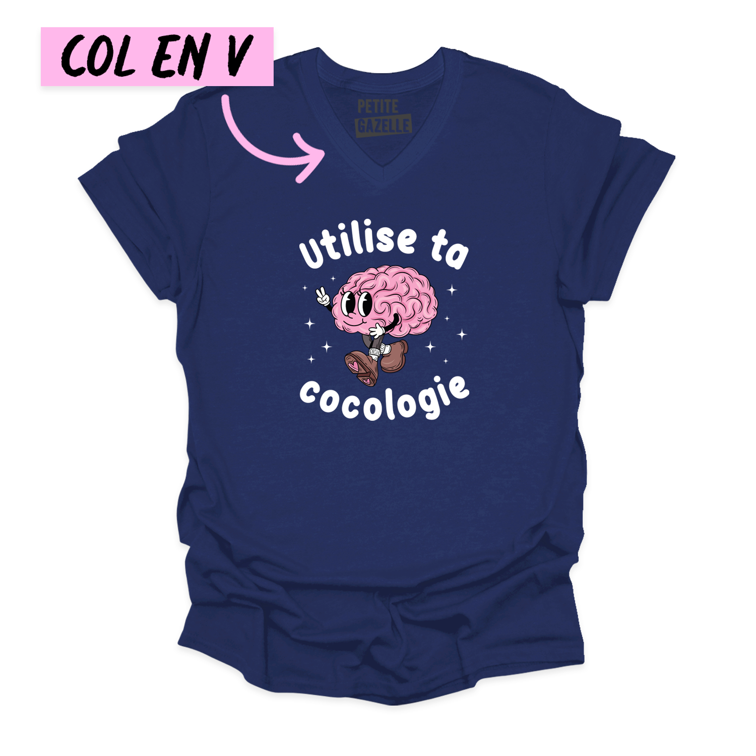 TSHIRT COL en V | Utilise ta cocologie
