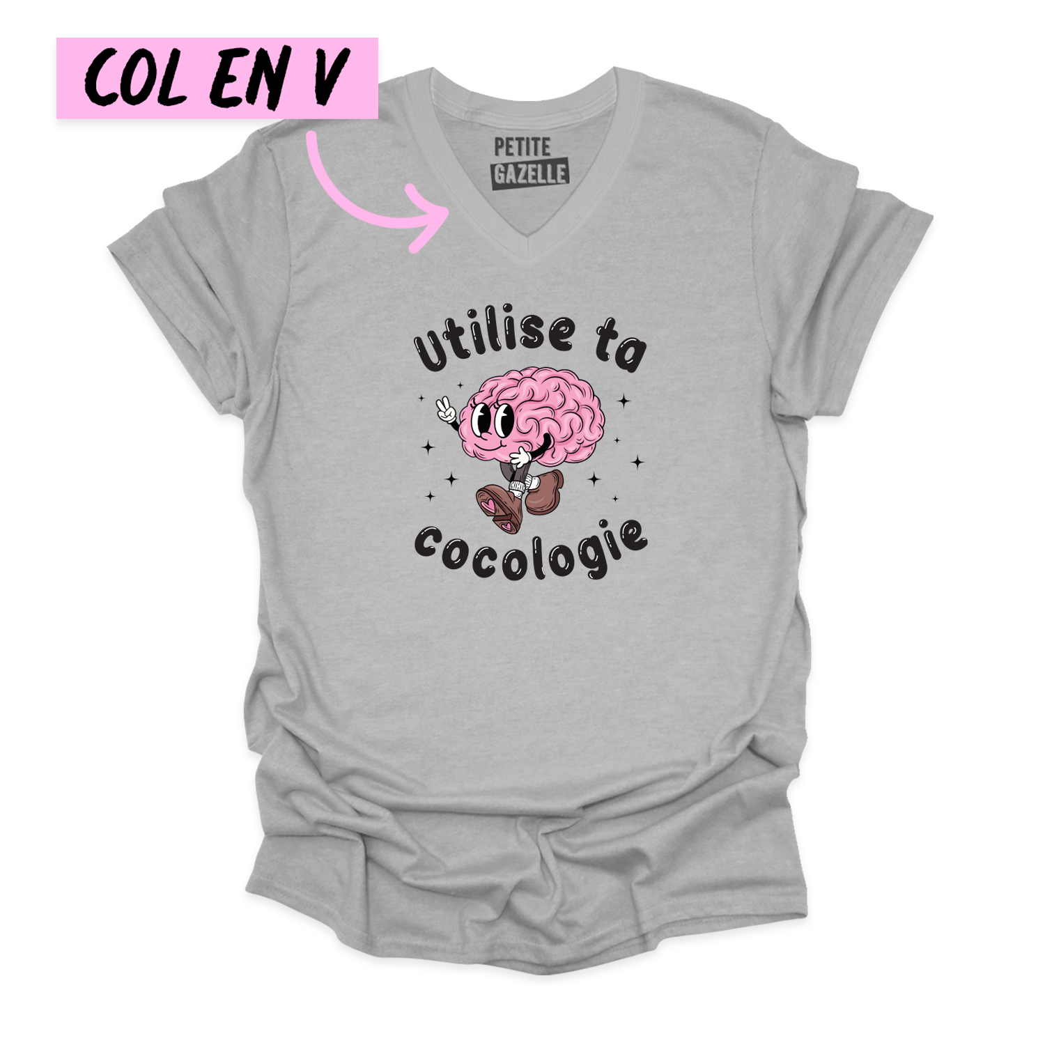 TSHIRT COL en V | Utilise ta cocologie