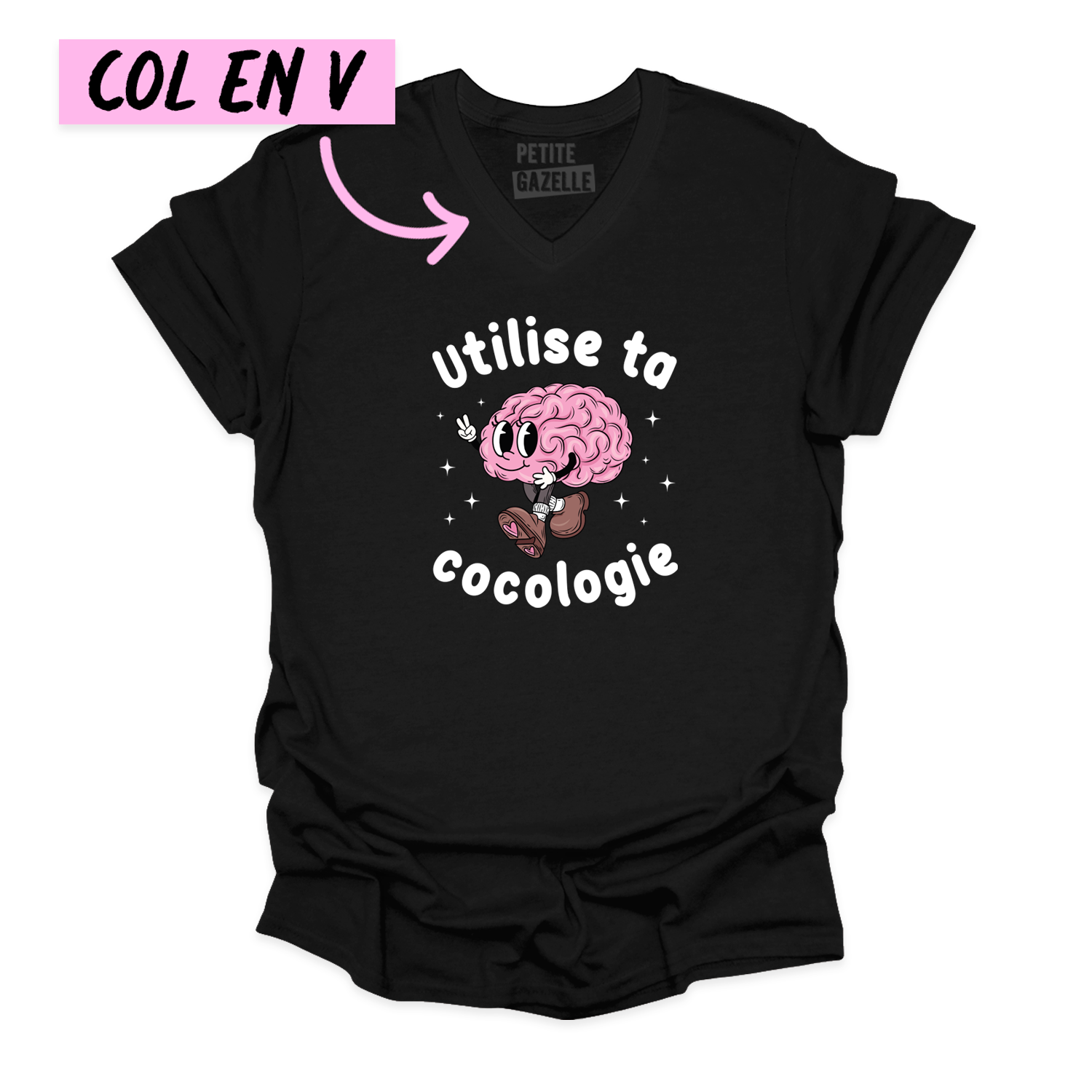 TSHIRT COL en V | Utilise ta cocologie