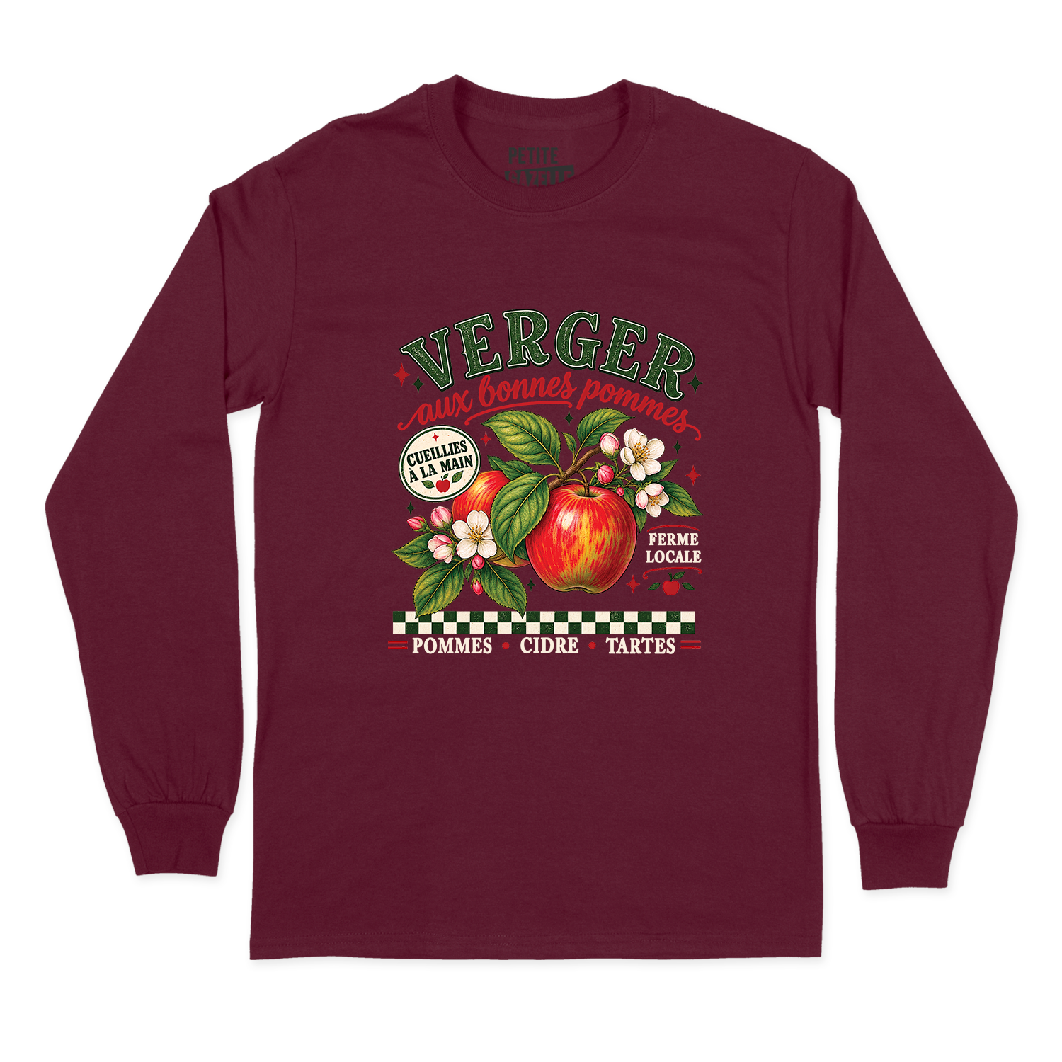 T-SHIRT À MANCHES LONGUES | Verger aux bonnes pommes
