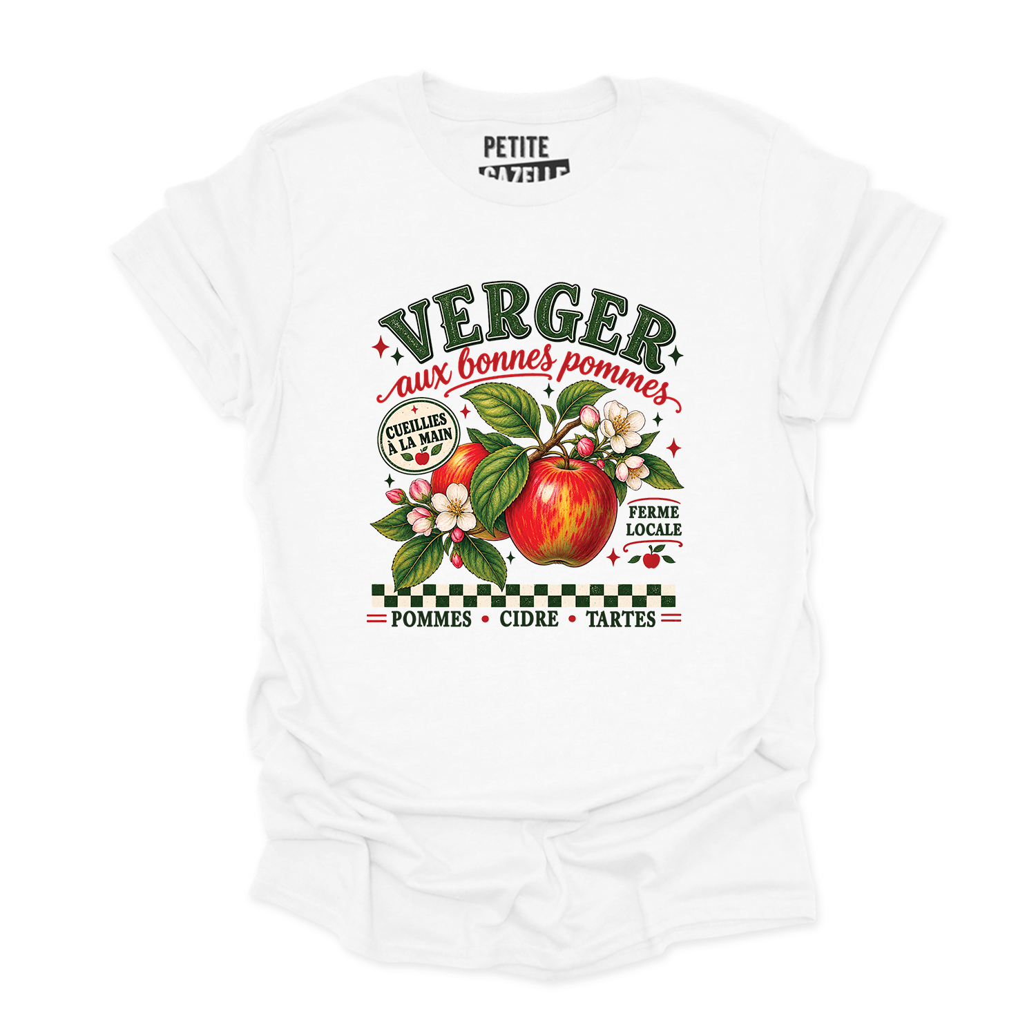 T-SHIRT COL ROND | Verger aux bonnes pommes