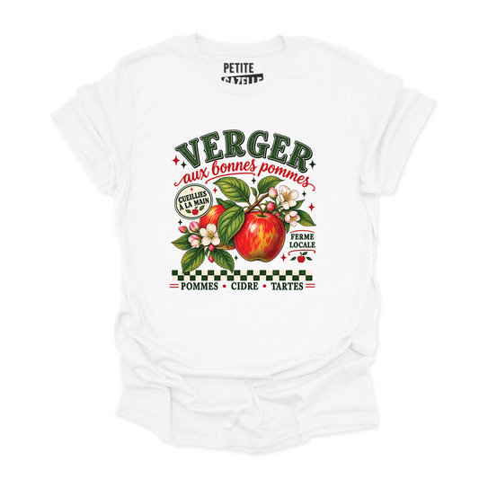 T-SHIRT COL ROND | Verger aux bonnes pommes