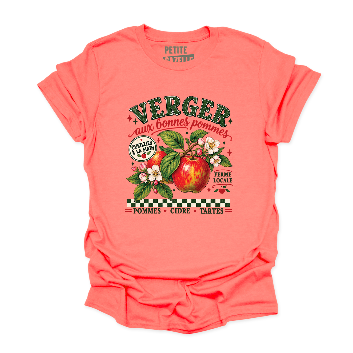 T-SHIRT COL ROND | Verger aux bonnes pommes