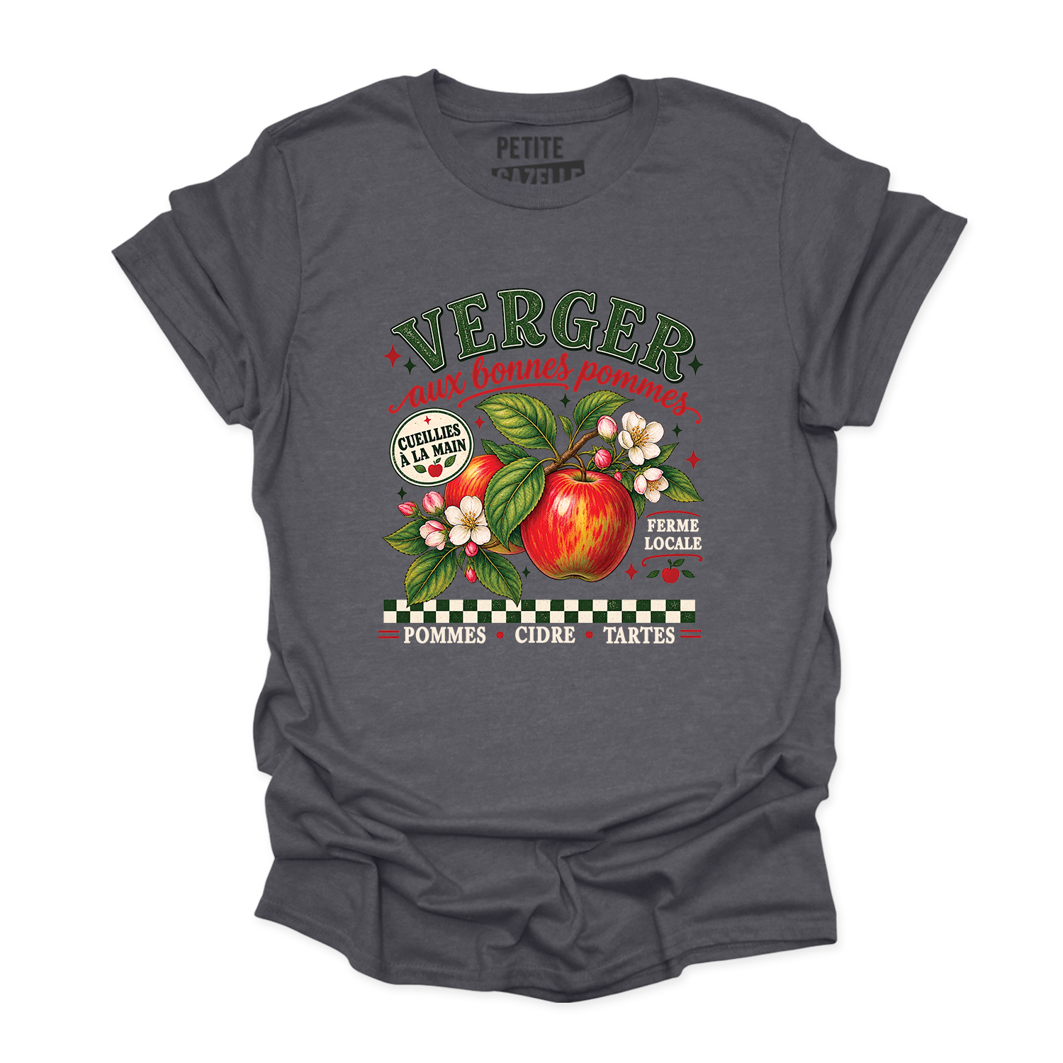 T-SHIRT COL ROND | Verger aux bonnes pommes