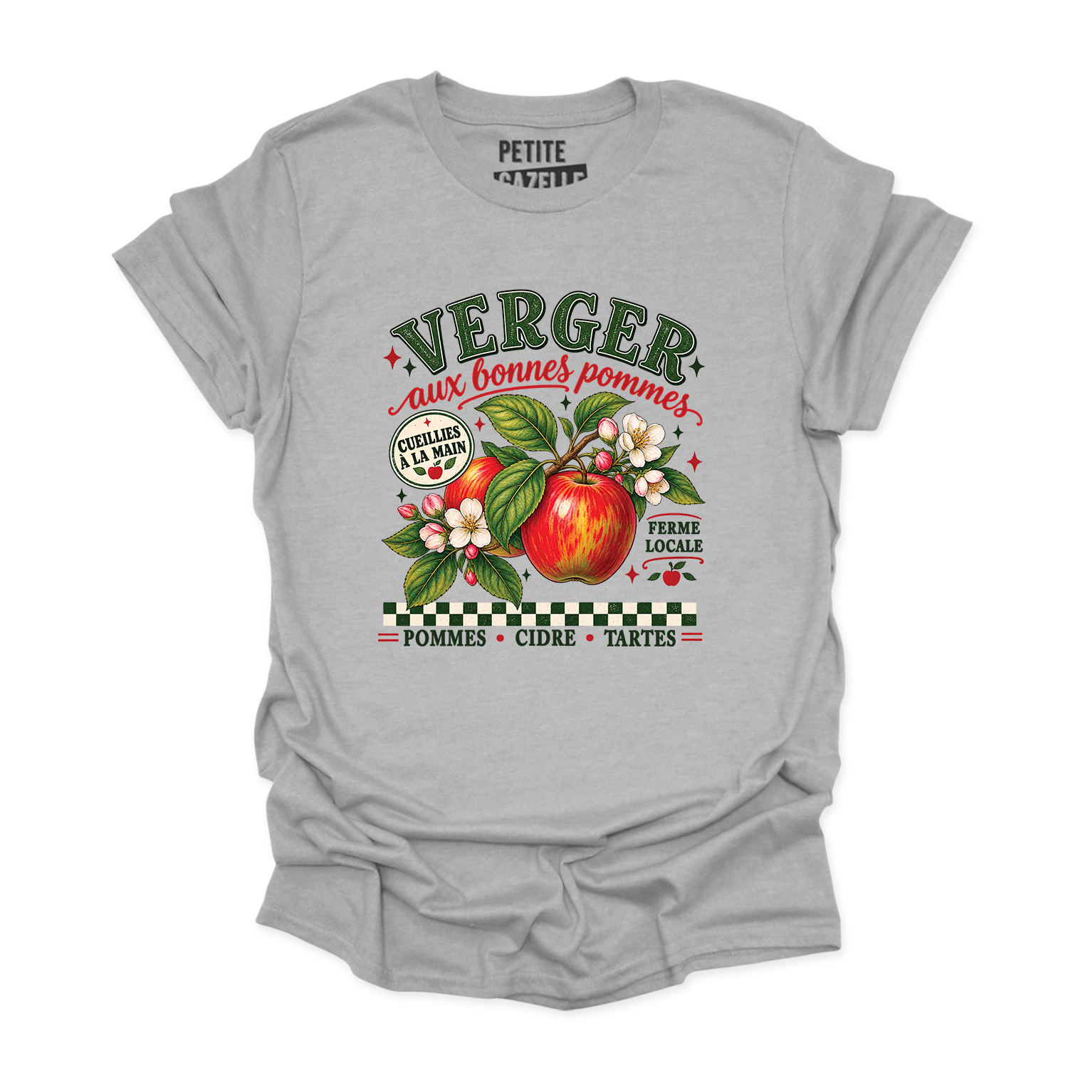 T-SHIRT COL ROND | Verger aux bonnes pommes