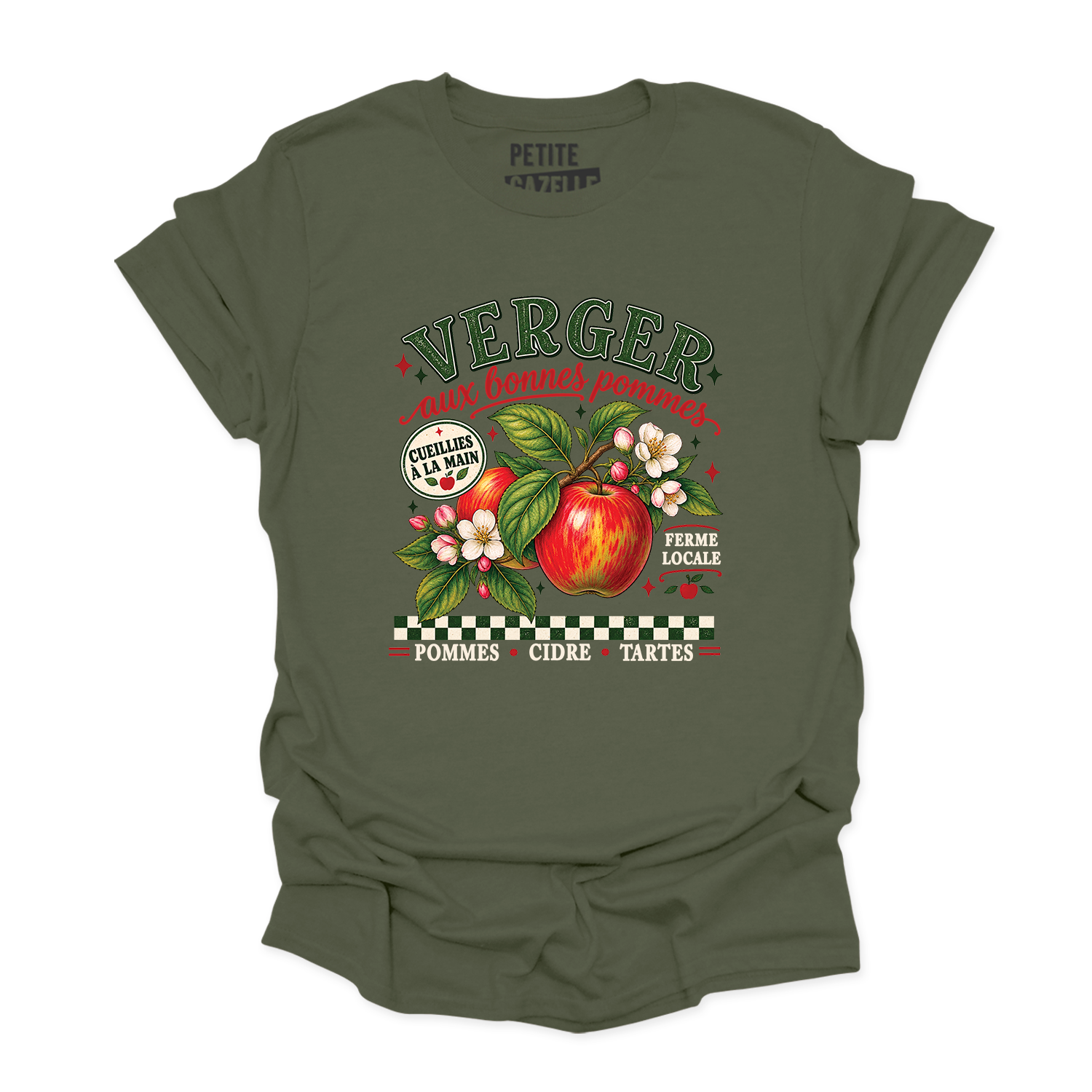 T-SHIRT COL ROND | Verger aux bonnes pommes