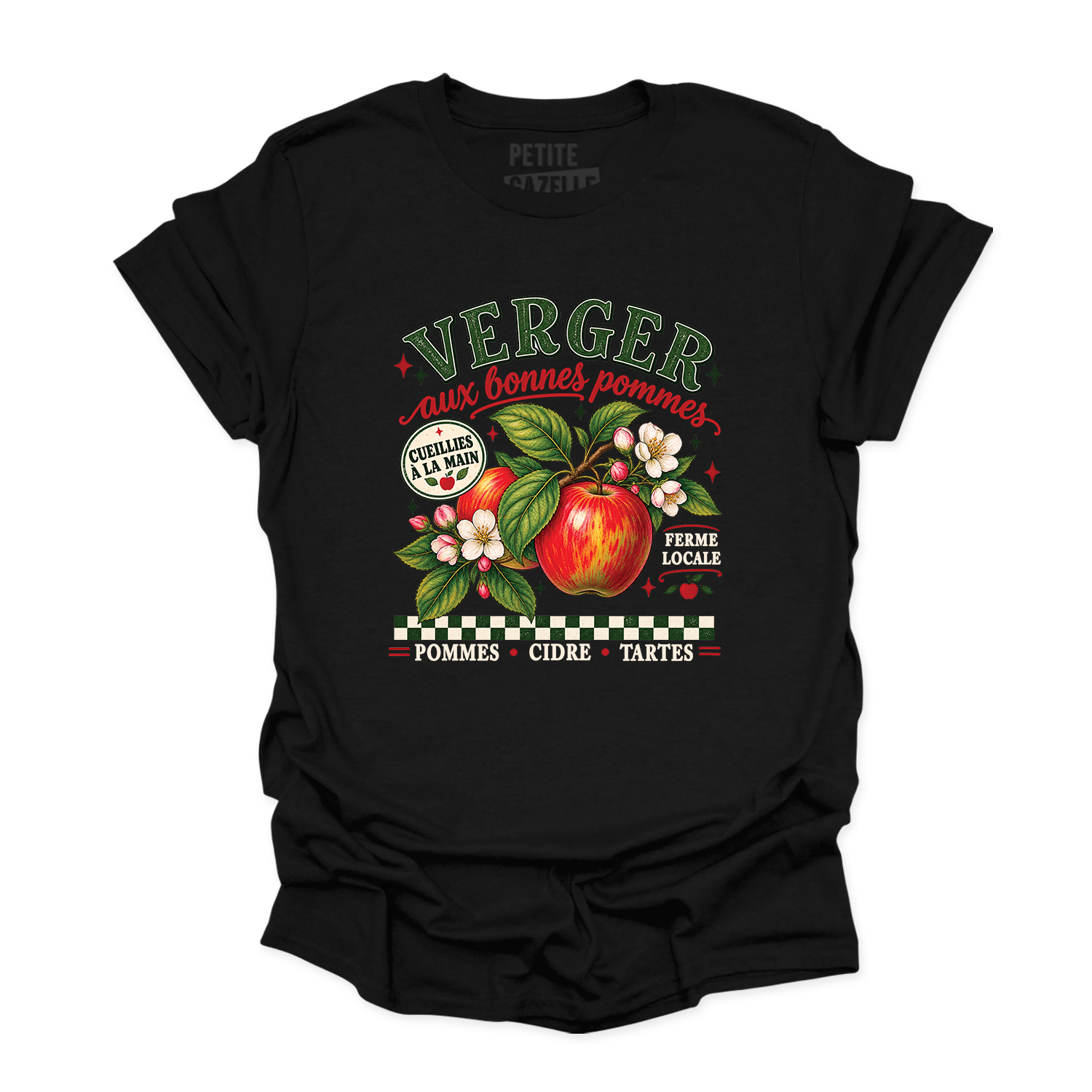 T-SHIRT COL ROND | Verger aux bonnes pommes