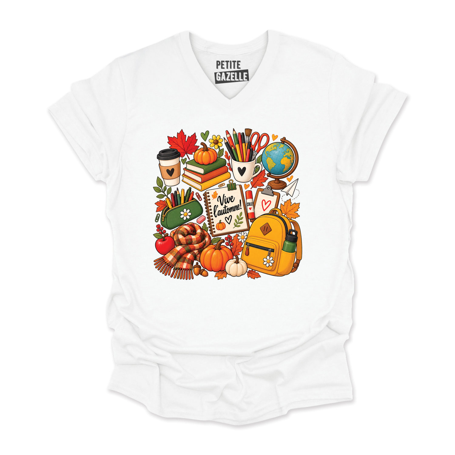TSHIRT COL en V | Vive l'automne