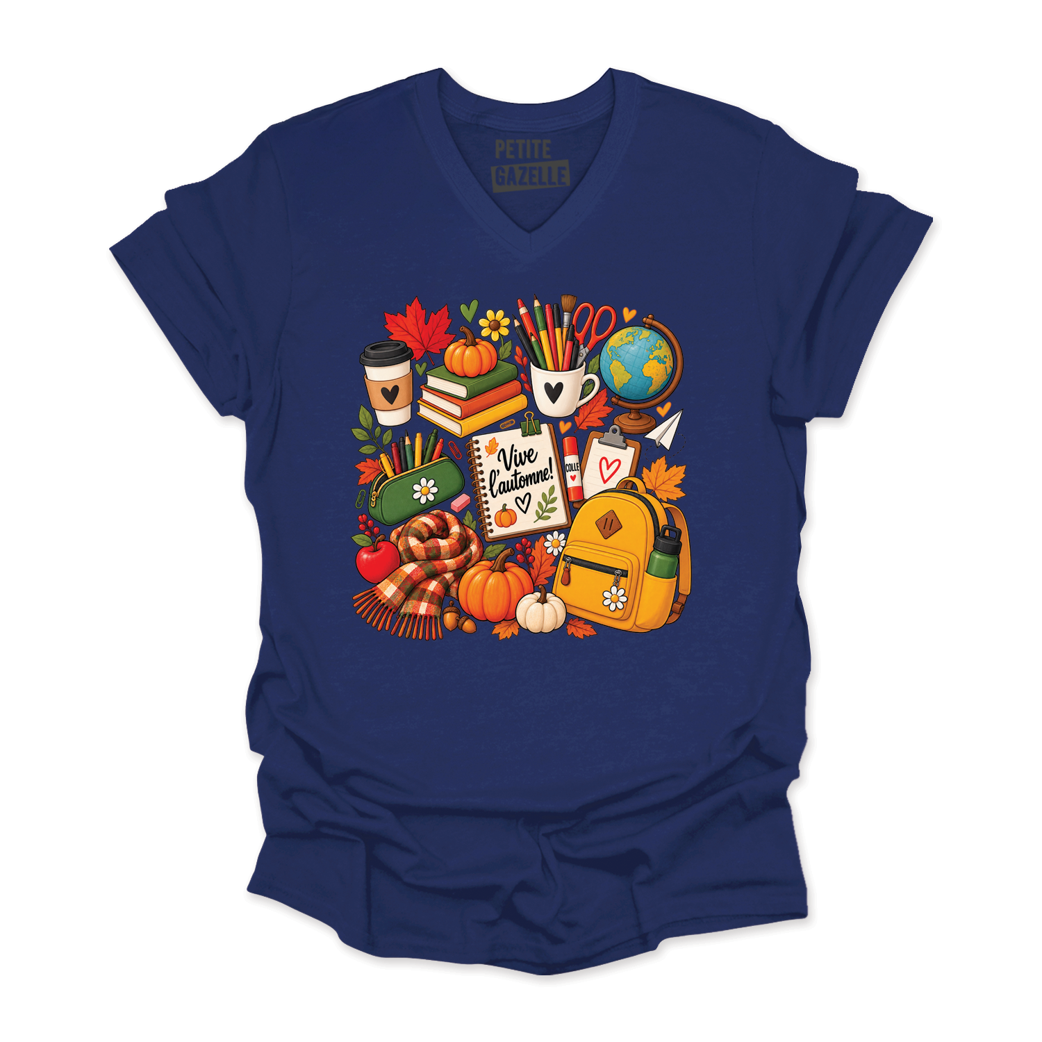 TSHIRT COL en V | Vive l'automne
