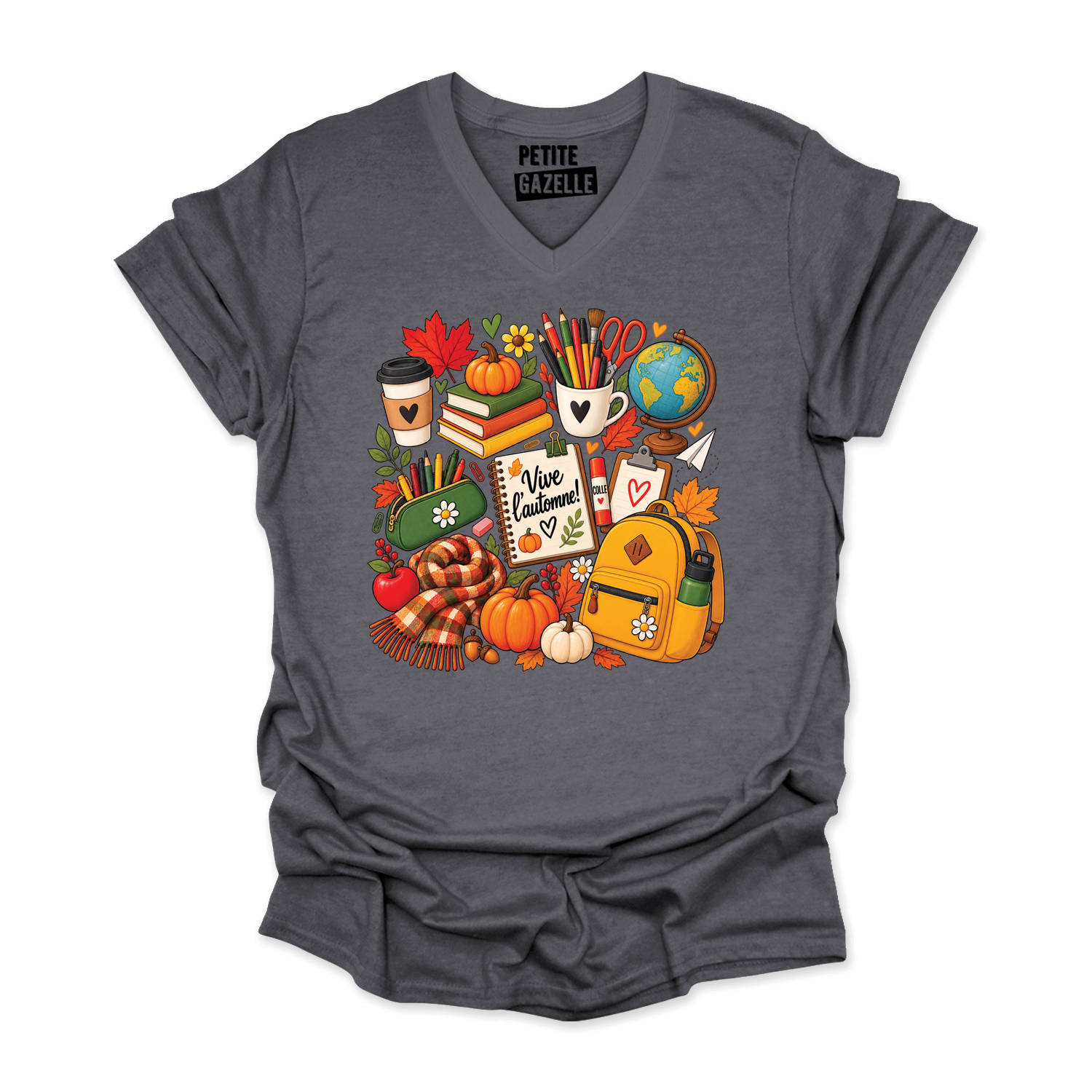TSHIRT COL en V | Vive l'automne