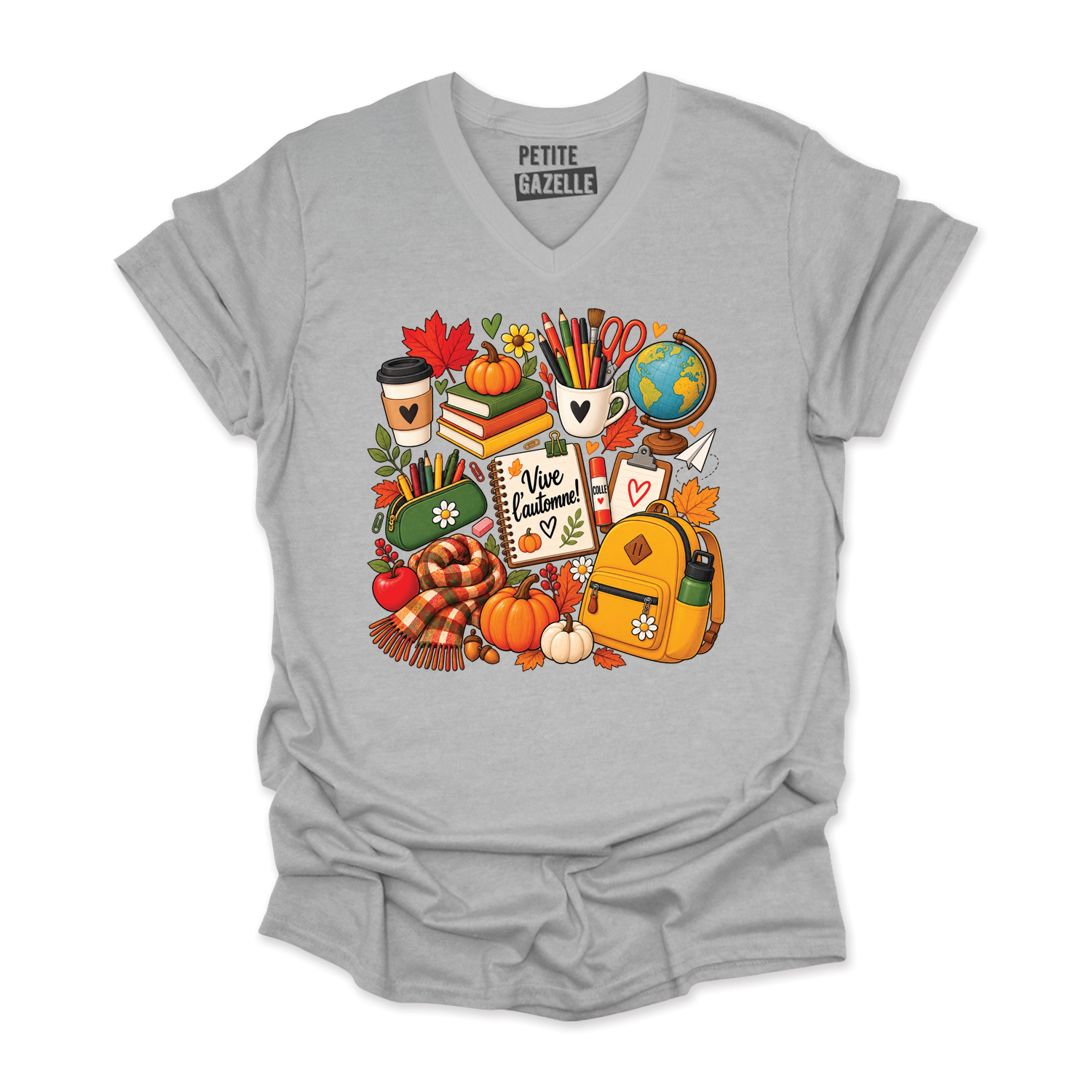 TSHIRT COL en V | Vive l'automne
