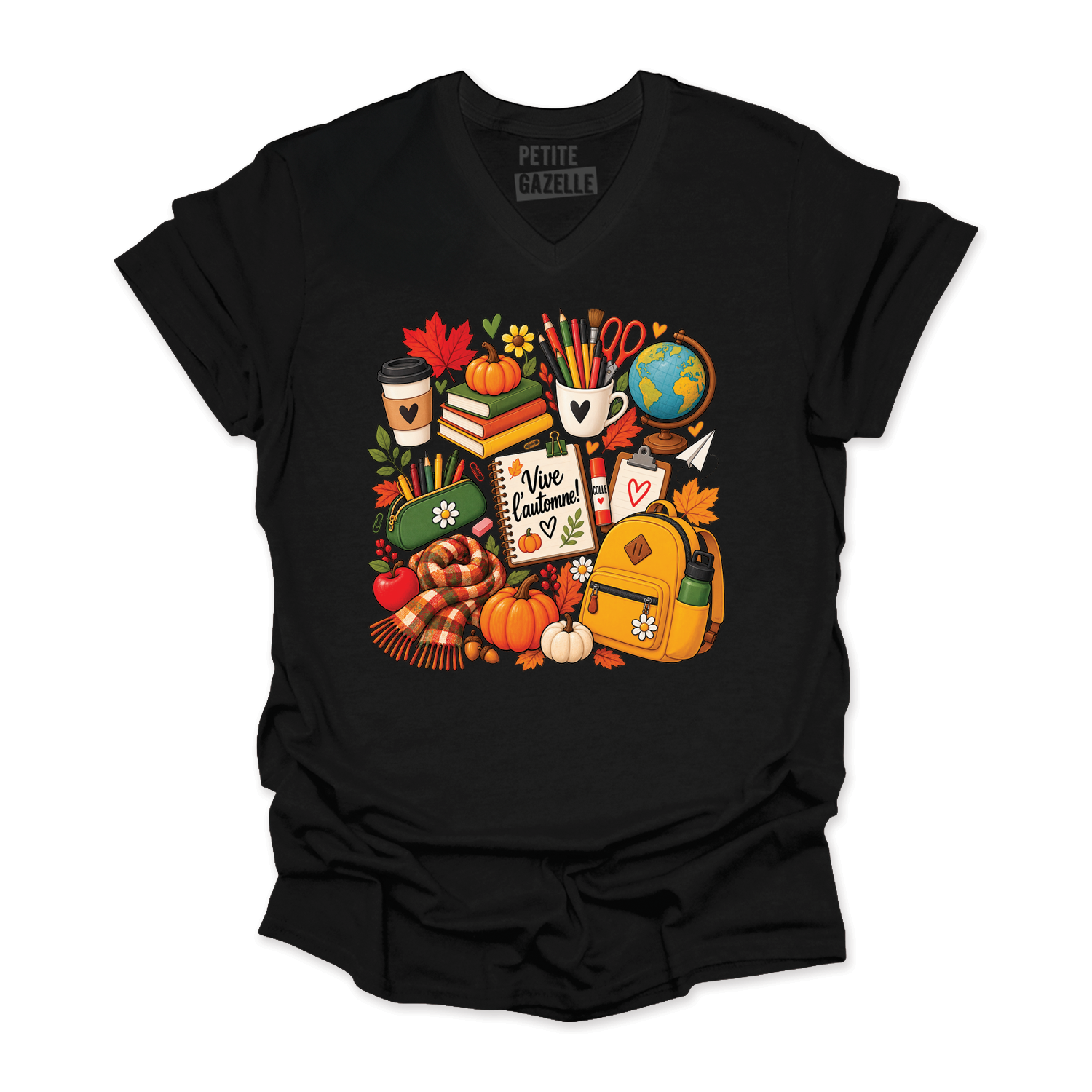 TSHIRT COL en V | Vive l'automne