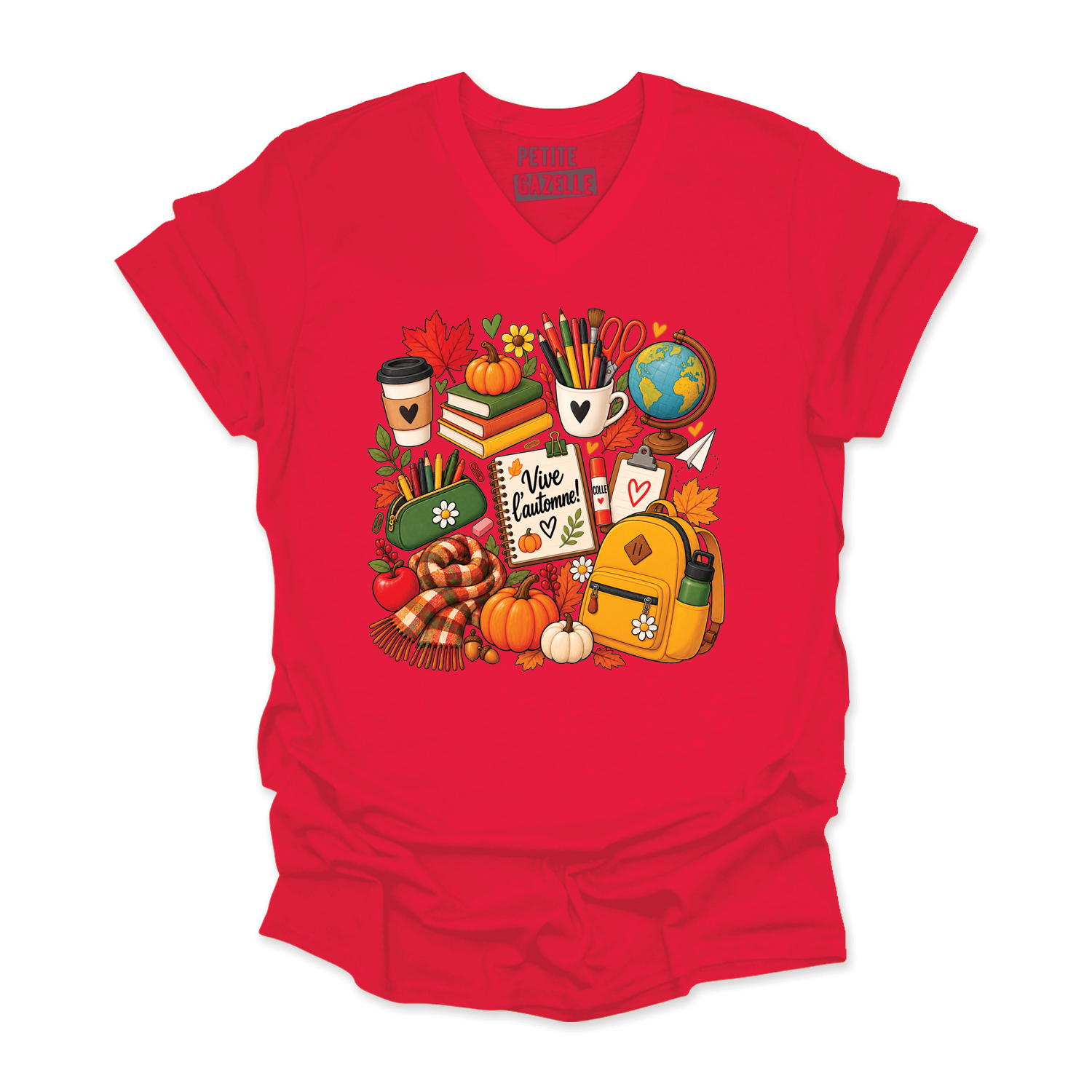 TSHIRT COL en V | Vive l'automne