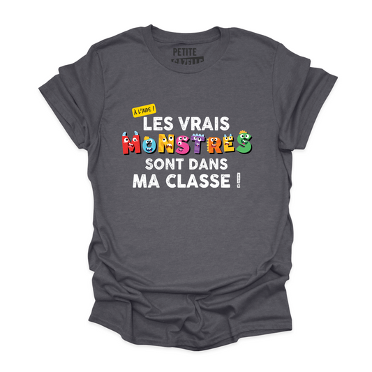 T-SHIRT COL ROND | Les vrais monstres sont dans ma classe !