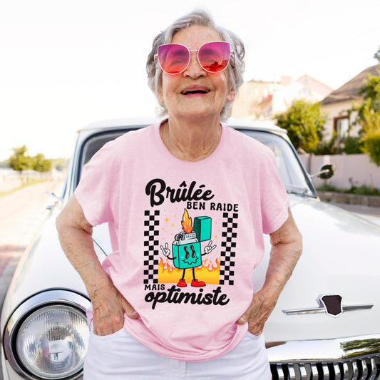 T - SHIRT COL ROND | Brûlée ben raide - T-shirt Unisexe Col Rond - Petite Gazelle Atelier