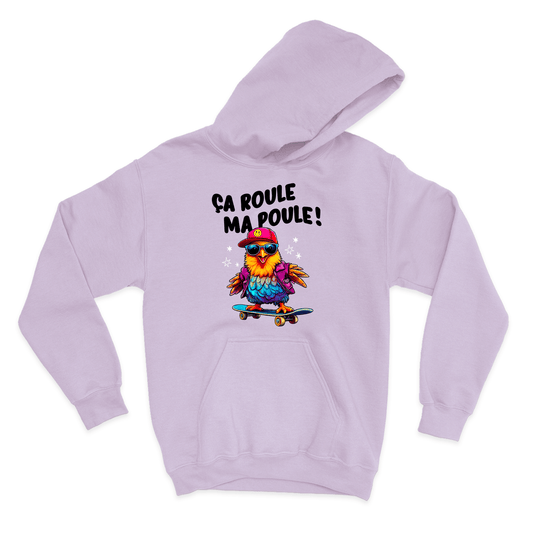 HOODIE | Ça roule ma poule ! - Coton Ouaté à Capuchon - Petite Gazelle Atelier