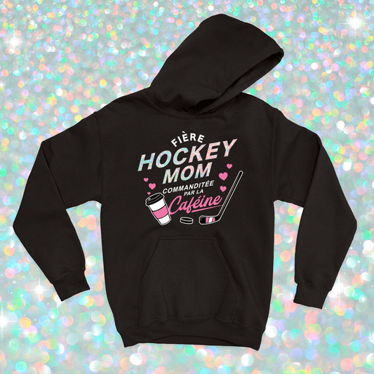 HOODIE | Hockey mom (Holographique) - Coton Ouaté à Capuchon - Petite Gazelle Atelier