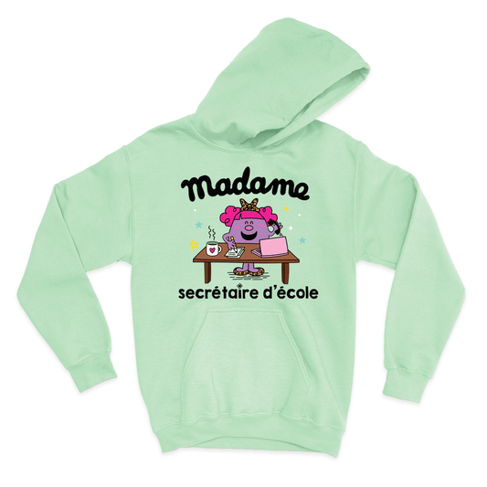 HOODIE | Little miss secrétaire - Coton Ouaté à Capuchon - Petite Gazelle Atelier