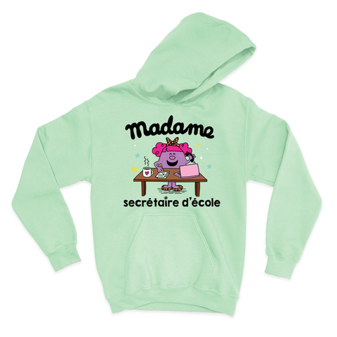 HOODIE | Little miss secrétaire - Coton Ouaté à Capuchon - Petite Gazelle Atelier