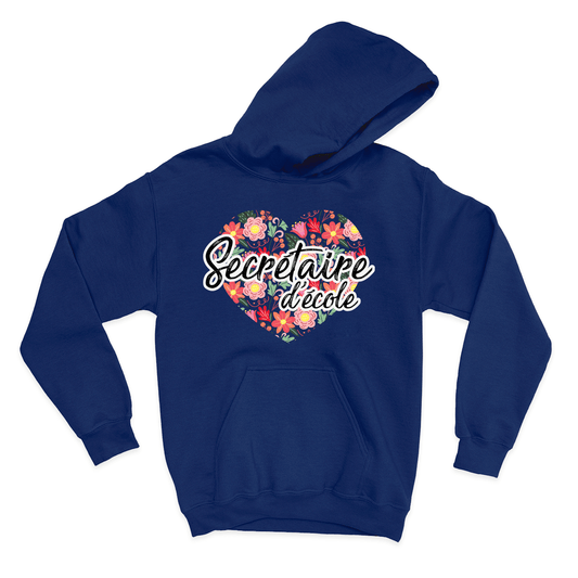 HOODIE | Secrétaire Coeurs & Fleurs - Coton Ouaté à Capuchon - Petite Gazelle Atelier