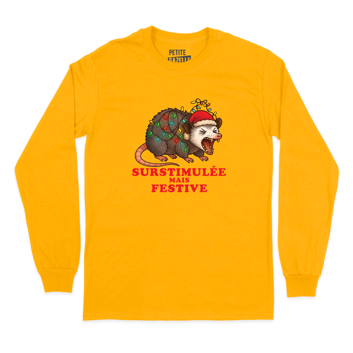 T-SHIRT À MANCHES LONGUES | Surstimulée mais festive