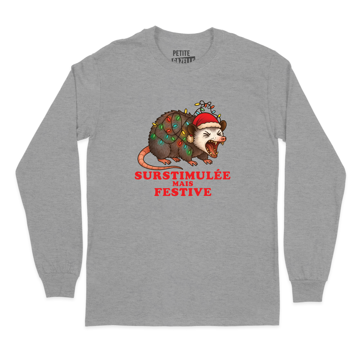 T-SHIRT À MANCHES LONGUES | Surstimulée mais festive