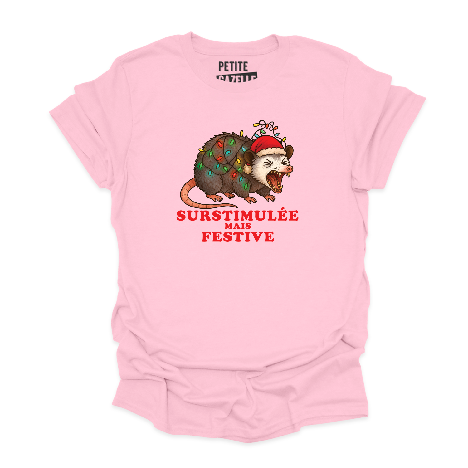 T-SHIRT COL ROND | Surstimulée mais festive