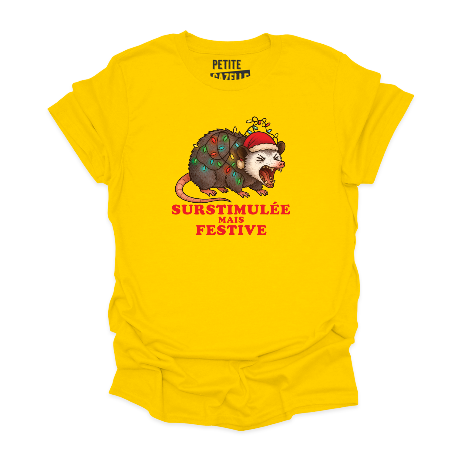 T-SHIRT COL ROND | Surstimulée mais festive