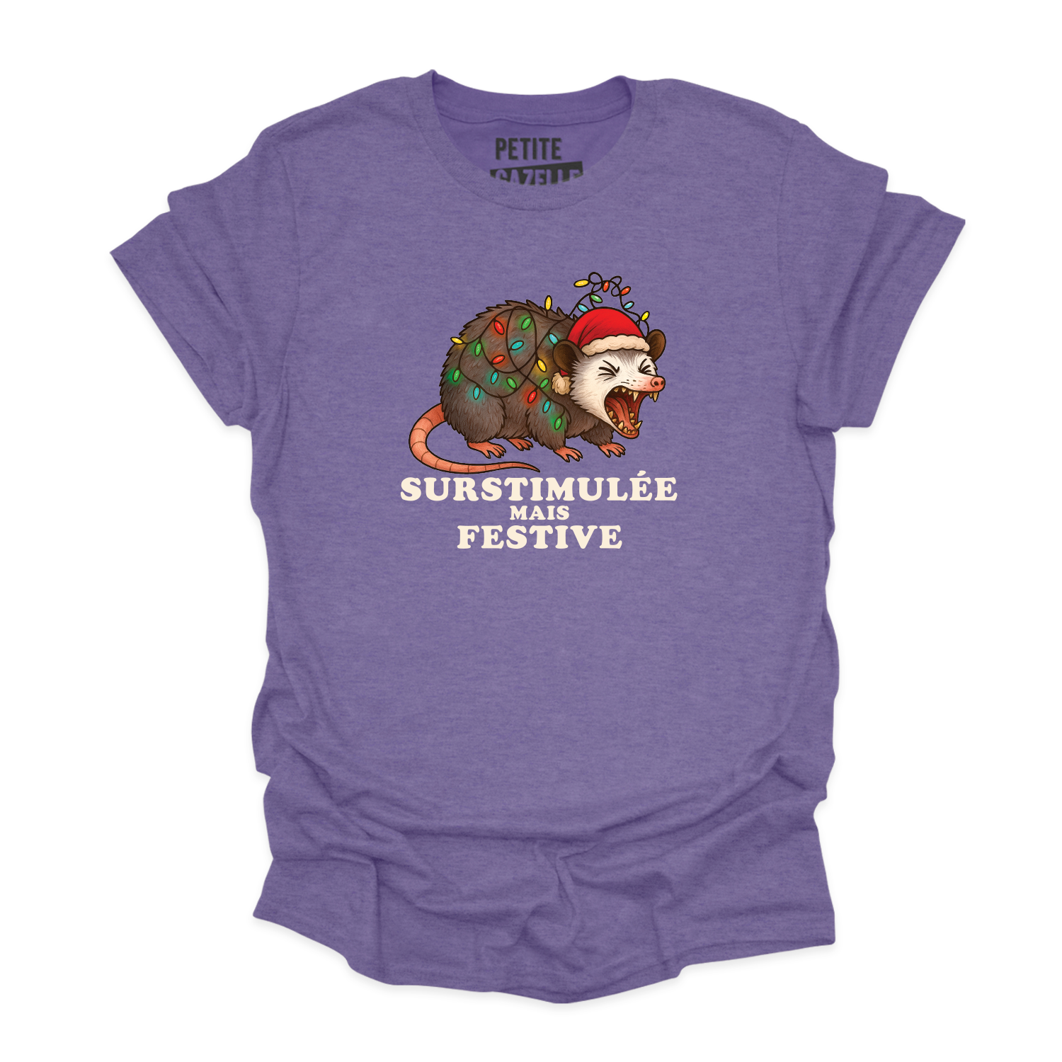 T-SHIRT COL ROND | Surstimulée mais festive