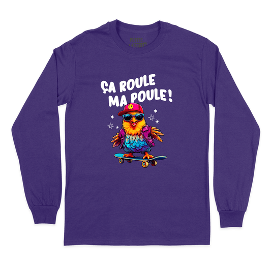 T - SHIRT À MANCHES LONGUES | Ça roule ma poule ! - T-Shirt à manches longues - Petite Gazelle Atelier