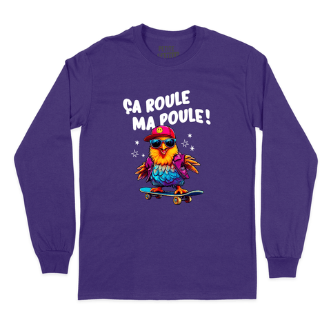 T - SHIRT À MANCHES LONGUES | Ça roule ma poule ! - T-Shirt à manches longues - Petite Gazelle Atelier