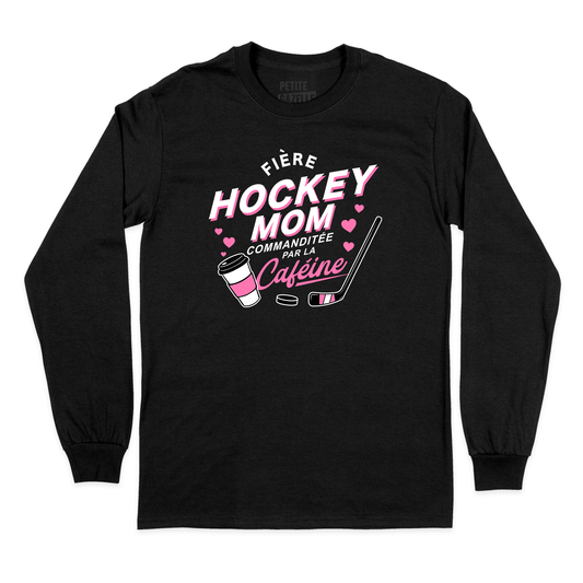 T - SHIRT À MANCHES LONGUES | Hockey Mom - Commanditée par la caféine - T-Shirt à manches longues - Petite Gazelle Atelier