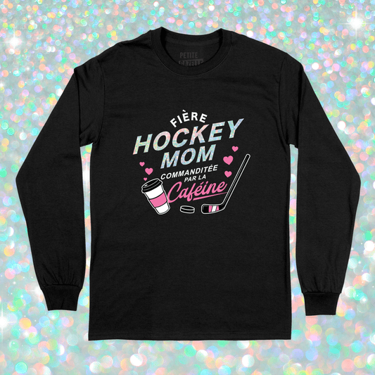 T - SHIRT À MANCHES LONGUES | Hockey mom (Holographique) - T-Shirt à manches longues - Petite Gazelle Atelier