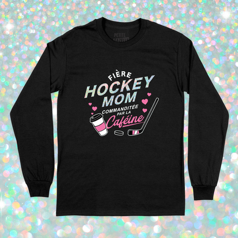 T - SHIRT À MANCHES LONGUES | Hockey mom (Holographique) - T-Shirt à manches longues - Petite Gazelle Atelier