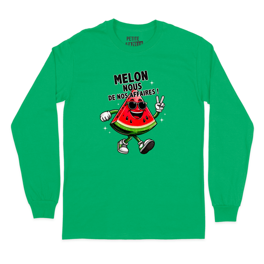 T - SHIRT À MANCHES LONGUES | Melon nous de nos affaires ! - T-Shirt à manches longues - Petite Gazelle Atelier