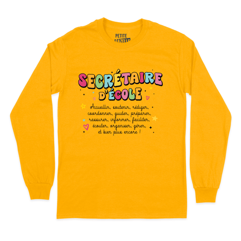 T - SHIRT À MANCHES LONGUES | Secrétaire Groovy - T-Shirt à manches longues - Petite Gazelle Atelier