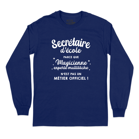 T - SHIRT À MANCHES LONGUES | Secrétaire Multitâche - T-Shirt à manches longues - Petite Gazelle Atelier