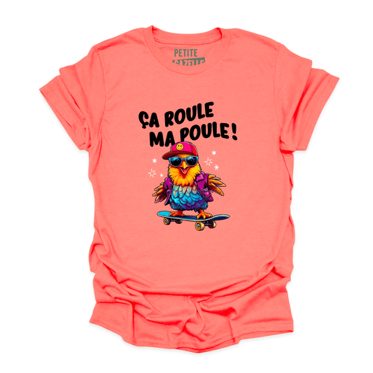 T - SHIRT COL ROND | Ça roule ma poule ! - T-shirt Unisexe Col Rond - Petite Gazelle Atelier