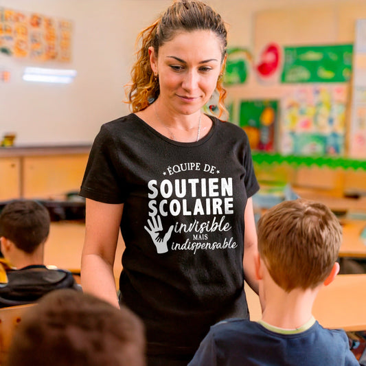 T - SHIRT COL ROND | Équipe de soutien scolaire - T-shirt Unisexe Col Rond - Petite Gazelle Atelier