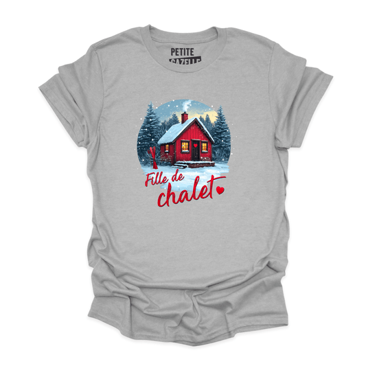 T - SHIRT COL ROND | Fille de chalet - T-shirt Unisexe Col Rond - Petite Gazelle Atelier